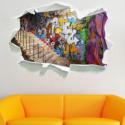 East Urban Home Colourful Street Art Graffiti Wall Sticker | Wayfair.co.uk